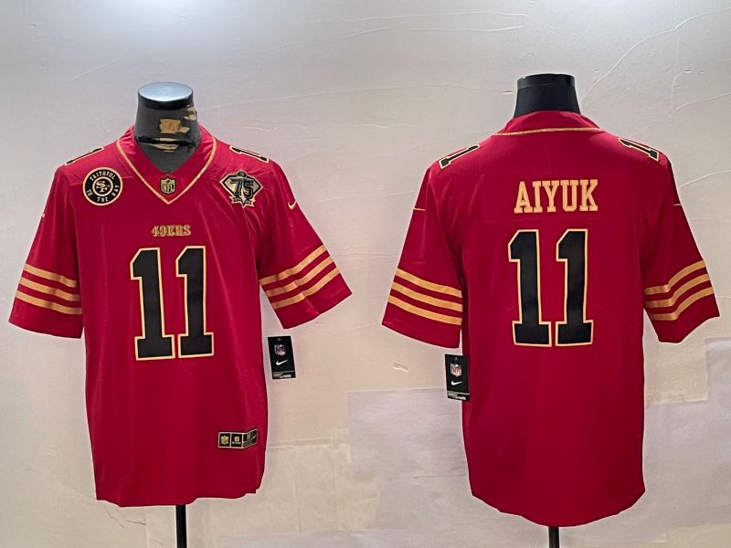 Men San Francisco 49ers #11 Aiyuk Red Gold 2024 Nike Limited NFL Jersey style 12304->san francisco 49ers->NFL Jersey